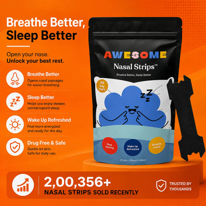 I Feel Awesome Premium Nasal Strips for Better Breathing (15 Strips)